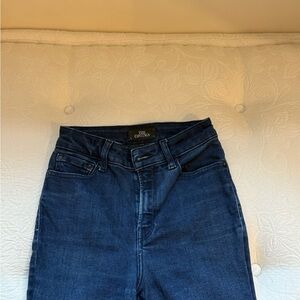 Zara High Rise Deep Blue Jeans